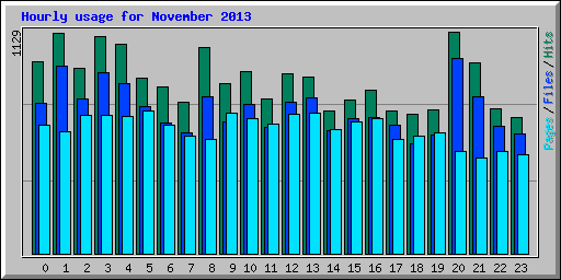 Hourly usage for November 2013