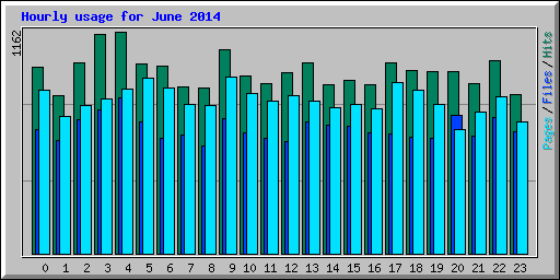 Hourly usage for June 2014