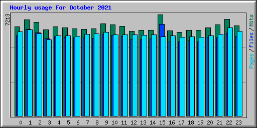 Hourly usage for October 2021