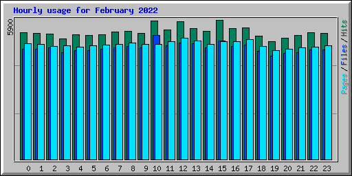 Hourly usage for February 2022