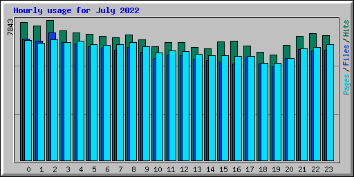 Hourly usage for July 2022