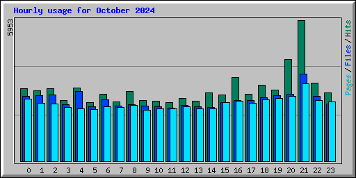 Hourly usage for October 2024